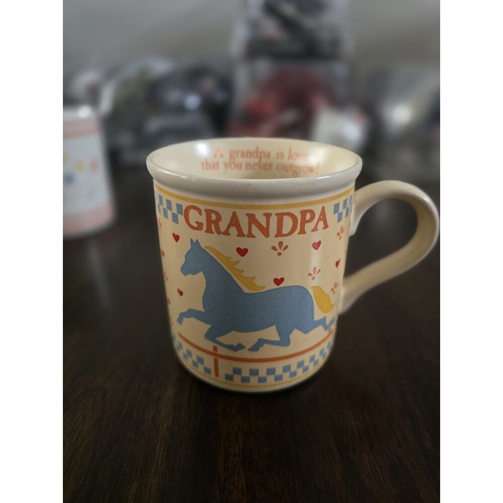 Vintage Grandpa Coffee Mug Carousel Horse A Grandpa Is Love You Never Outgrow